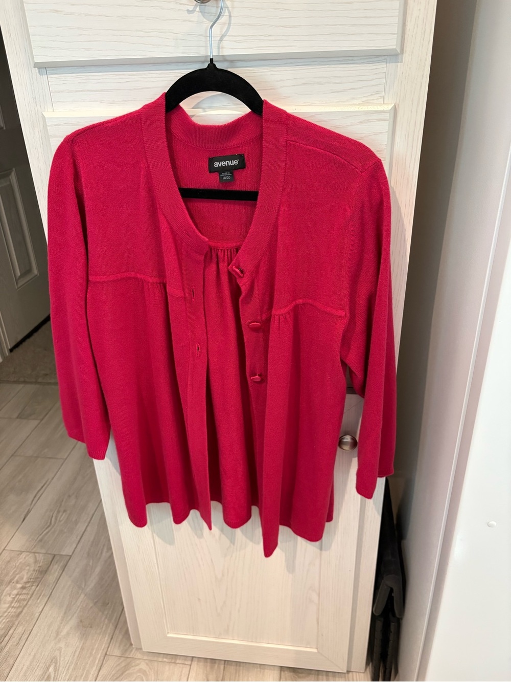 Avenue Bright Pink Button-Front Cardigan